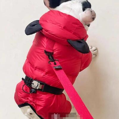 法斗专用狗狗衣服秋冬款棉服巴哥斗牛犬四脚衣冬季保暖冬天棉衣AI