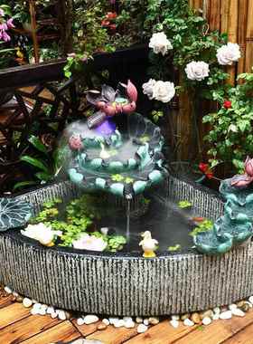 批F965878TF*庭院布置外成品池流水摆件循环鱼小户院造景水室外鱼