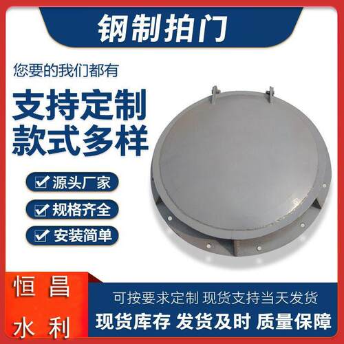 直销恒昌牌pz铸铁拍门侧开拍门铸铁法兰拍门玻璃钢拍门