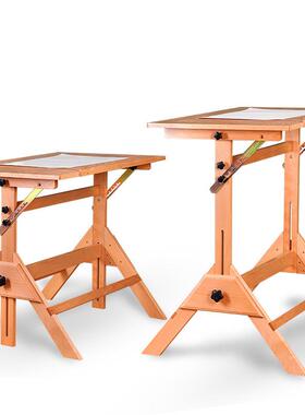 实木图桌设计师绘工画桌工作台建筑师可调绘角度节专业程WNX制图