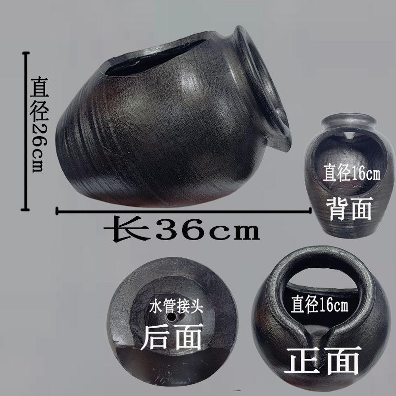 KI9S陶瓷鱼缸流水盆古风陶罐古法养鱼罐庭院花盆水培水缸鱼池水循