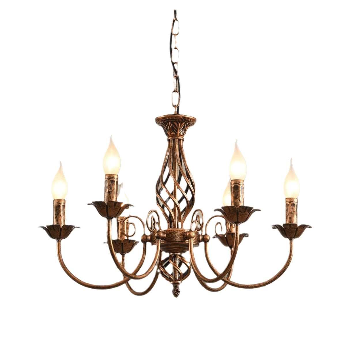 美式复古吊灯简约蜡烛灯餐厅咖啡店卧室做旧灯创意热销代发