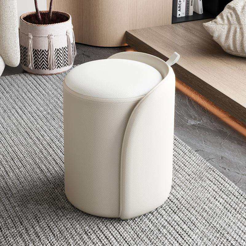 梳妆台凳子北欧轻奢实木圆凳小户型女生卧室梳妆凳网红简约化妆椅