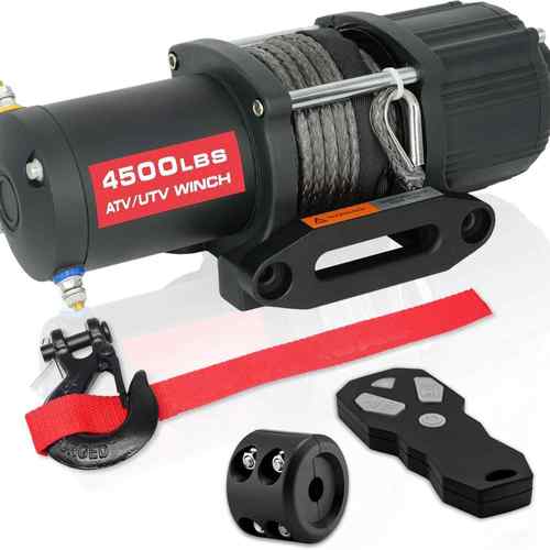 4500磅 电动绞盘 机械弹簧制动脱困牵引车用小吊机绞盘