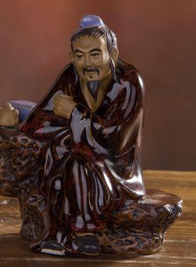 正品美陶茶陆羽品茶历史人居茶室会所禅物意装家饰石湾公仔陶瓷圣