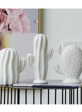 陶瓷仙人掌摆件植物仙人球家居摆件客厅装饰