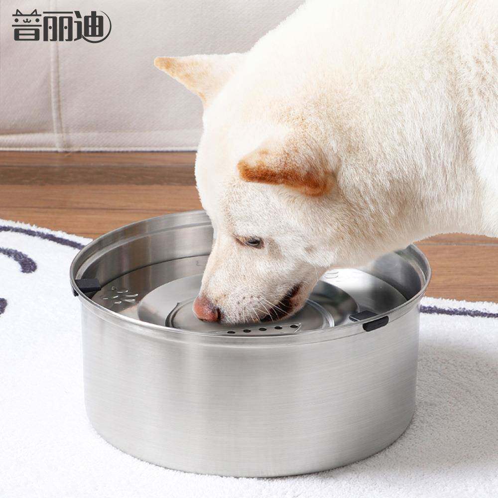 宠物食具猫狗不锈钢狗碗悬浮碗饮水漂浮狗盆喝水大容量食盆宠物碗