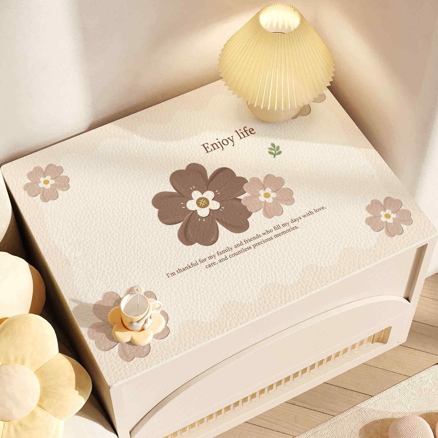 床头柜垫子简约风桌布轻奢高级感桌垫防水防脏台面保护垫免洗盖布,居家布艺,桌布,淘宝优惠券,粉丝福利购,淘宝优惠卷