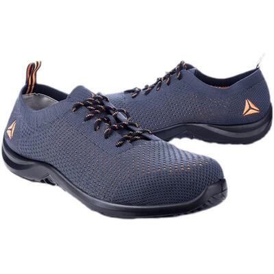 代尔塔301228夏季透气轻便男女劳保防砸防刺穿飞织时尚舒适安全鞋