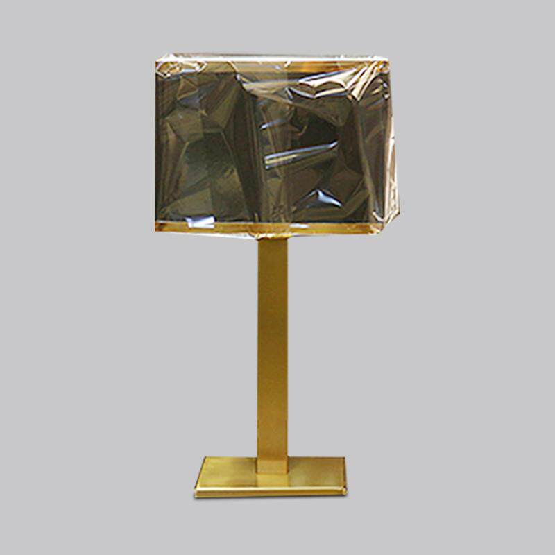 复古轻奢风不锈钢台灯透明灯罩个性创意家用酒店灯具