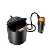 led烟灰缸充多功能烟灰缸汽车用品飞高档快车用灯带灰显示防车载