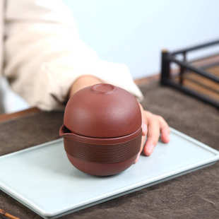 紫砂茶杯功夫茶具茶盏主人杯品茗杯小茶碗 宜兴原矿老紫泥套装