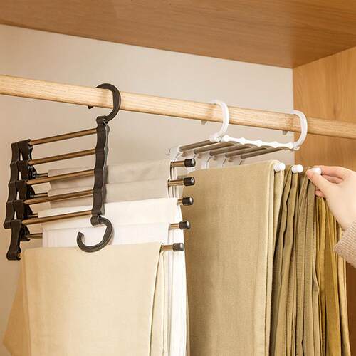 Supply Multi-functional Magic Pants Hanger, 5-in-1 Stainless