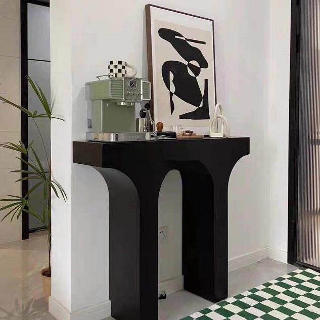 鳍鶆法式简长约厅玄关拱381形台桌美式玄关柜案台入户展示架条案