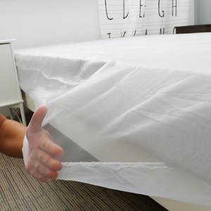 纱网展厅床单保护护套床罩防尘网纱透明床垫保护套防污床笠复古风