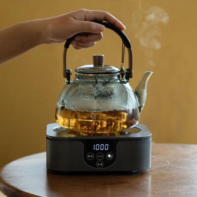 电陶炉家用82373小型璃烧壶煮茶器水白茶玻蒸煮套静装音玻璃壶茶