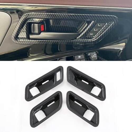 专用于BZ4X内拉手框abs碳纤纹内饰改装配件Inner Handle Trim