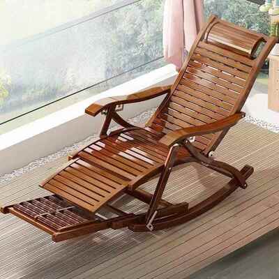 折叠摇摇椅家午休W-9515躺人休闲懒人椅阳台用成人老睡椅靠背椅逍