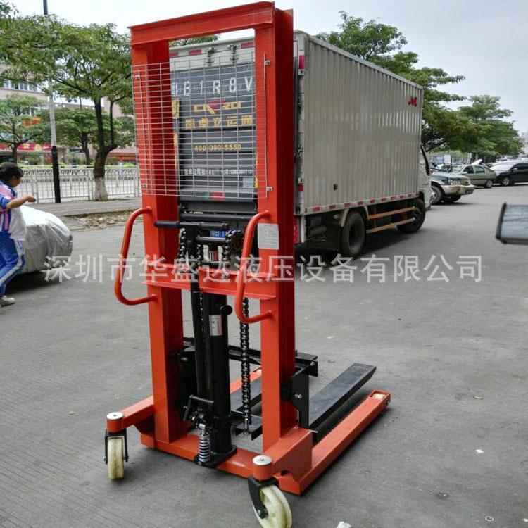 2吨吨手动堆高车堆垛车脚踩液压升高车手动装卸升降叉车地牛