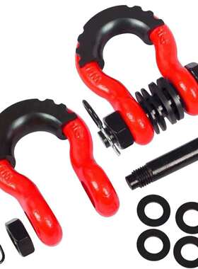 厂家供应美式锻造3/4U型钩越野车拖车卸扣螺母开口销加固