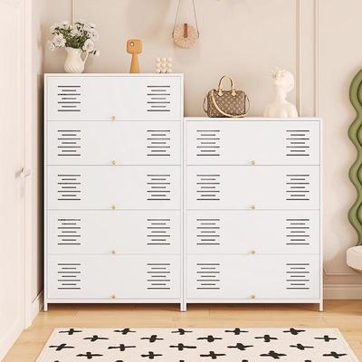 家用通风款钢制鞋柜门口室内多层防尘鞋架入户阳台翻开 门玄关鞋