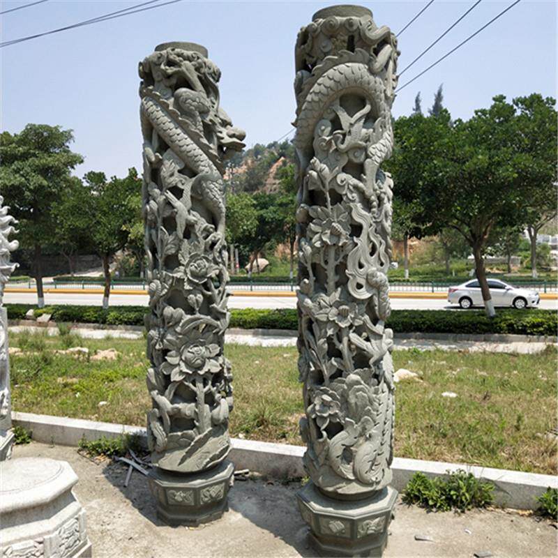 石雕龙柱花岗岩汉白玉柱子景区广场华表柱摆件罗马柱雕塑可安装