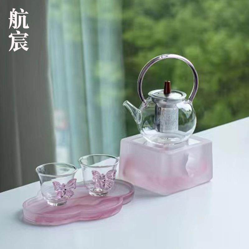 言本琉璃温茶炉套装蜡烛底座保温炉加热煮茶温茶器餐厅酒店花茶炉