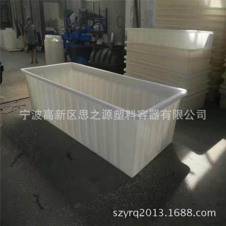 厂家超大加厚2000升耐酸碱塑胶周转方箱2立方牛筋塑料方槽白