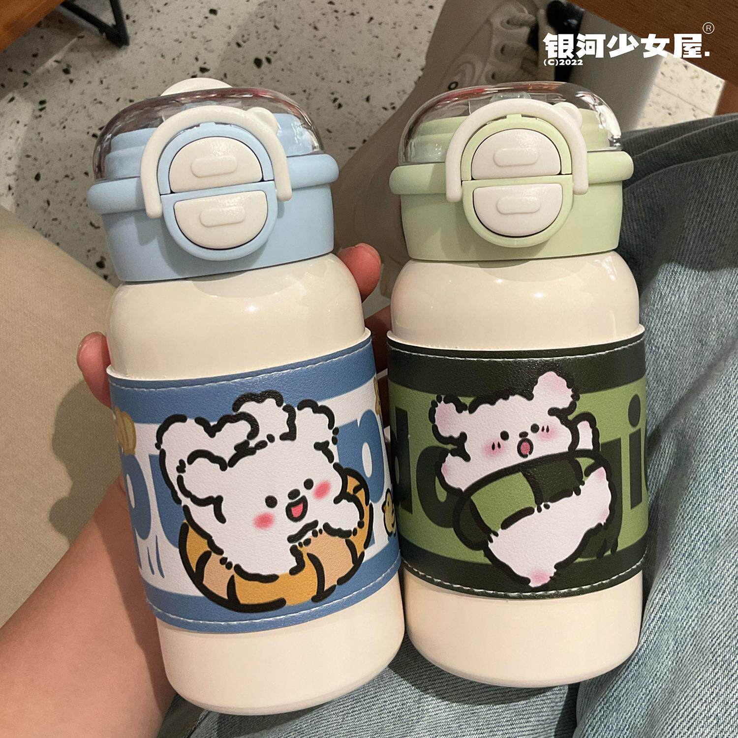 保温杯ins新款女生高颜值便携可爱大容量双饮316不锈钢学生喝水杯