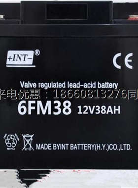 INT鹰特蓄电池 6FM/12V24AH38AH65AH100AH120AH UPS/EPS 监控机房