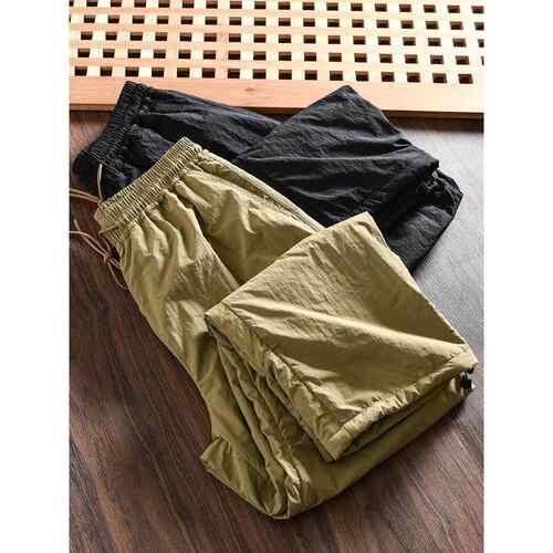 Mostarsea~松紧腰直筒休闲裤男士冬季加绒加厚肌理感面料防风防水