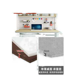 家用电竞桌简约办公桌洞洞板卧室学生书架桌一体学习桌 电脑桌台式