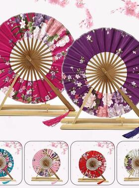 1PC Windmill Fan Female Gift Fan Japanese Round Fan Portable