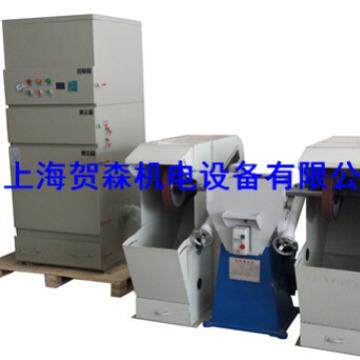 吸尘型砂带抛光机组HS-10CX，双头立式砂带机配吸尘机
