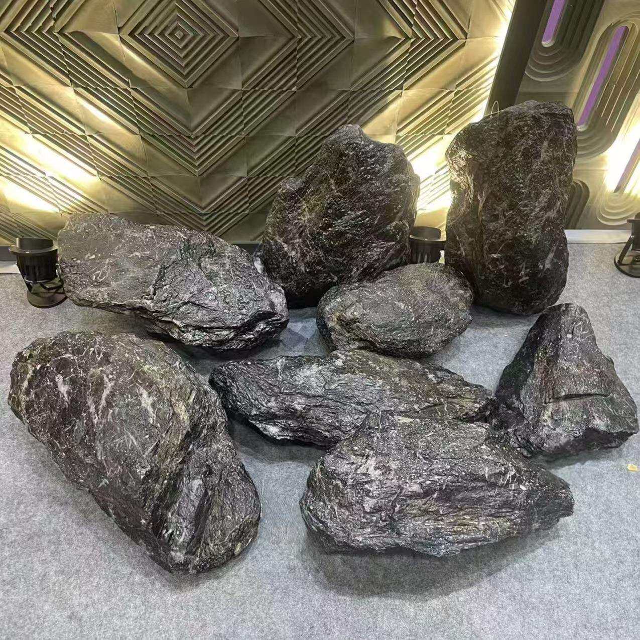 景观石头假石头仿真PU泡沫石头酒店园林工程 景观石 2.0黑山石