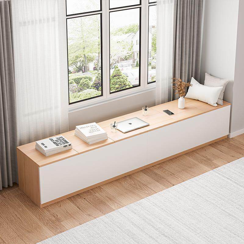 飘窗扩大柜床可床加宽拼接翻盖榻榻米柜加宽床边坐储物柜木箱