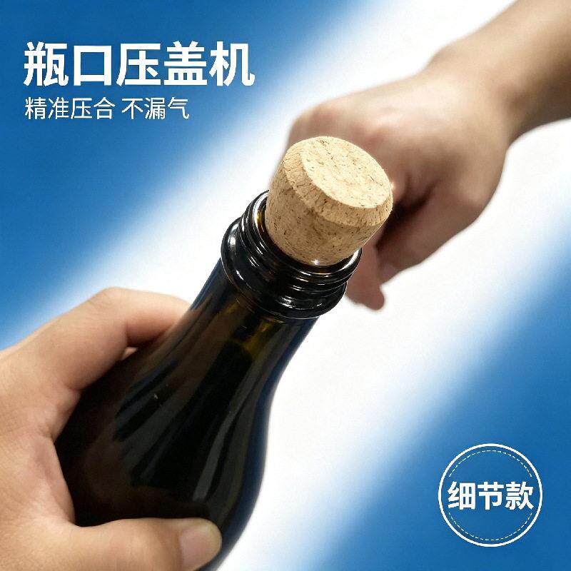 三相电半自动压木塞机器简易压小样香水抓盖机喷头小型压盖机