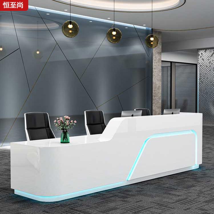 新款直销深圳工厂简约现代前台烤漆美容院婚纱酒店吧台接待公司大
