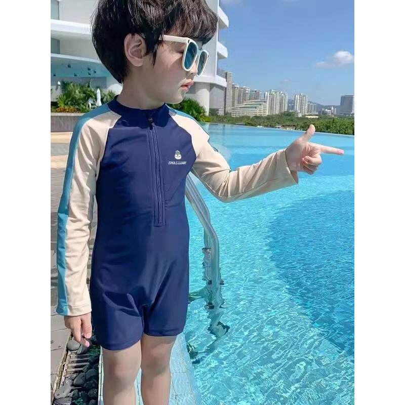 法国BADNUT男童连体泳衣2025新款婴儿童泳衣裤夏速干温泉泳装