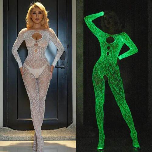 Luminous Fishnet Plus Size Stockings Women Elastic Mesh Open