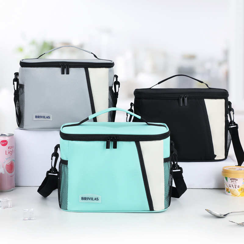 多巴胺野餐冰包斜跨方形午餐包手提便携式外出加厚铝箔保温便当包