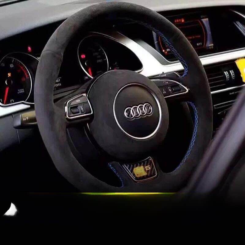阿尔坎塔拉麂皮手缝方向盘套Tt/A3/A4/A5/A6/A8/X5X6/Q7全车系列