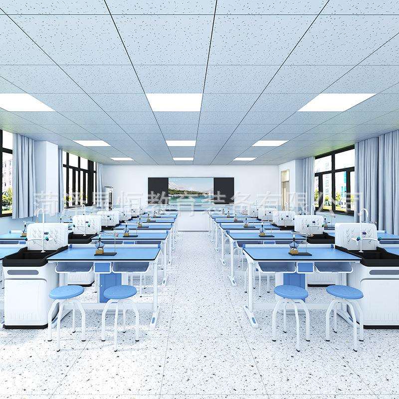 新型化学实验桌工作台学校综合新型铝塑中央架实验室准备台实验桌