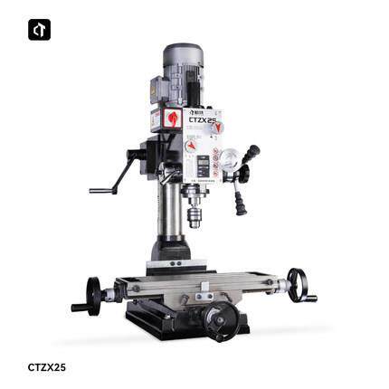 呲铁新品CTZX25钻铣床家用小型台钻铣床微型钻铣床圆立柱钻铣床