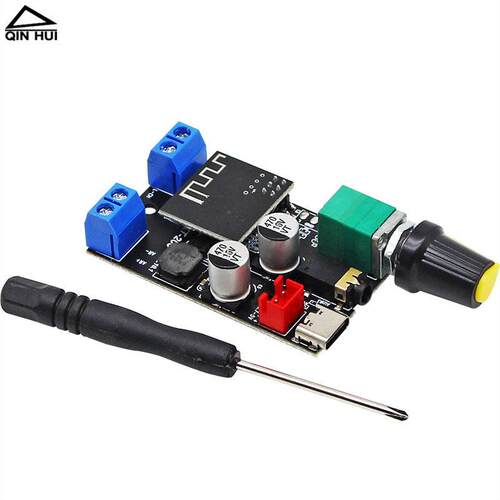 3.7V~5V单节锂电池立体双声道蓝牙音频接收功放板diy书架音响改装