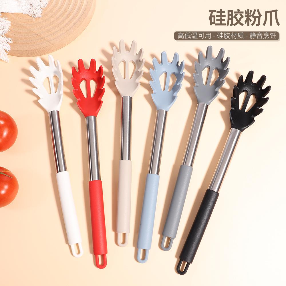 硅胶锅铲不锈钢炒菜铲打蛋器不粘锅专用漏勺汤勺烹饪硅胶厨具套装