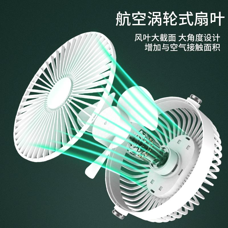 新款直销新款支架小型风扇夜灯学生宿舍蚊帐大风力轻音充电款吊式