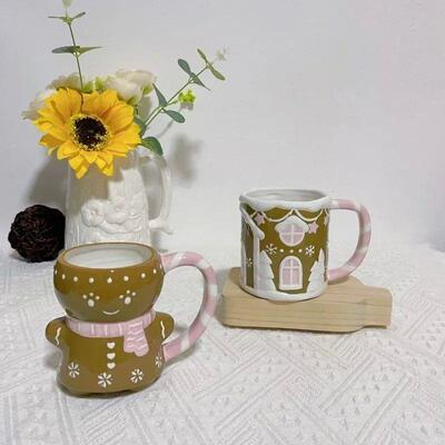 300ml Gingerbread Man Christmas Mug 3D Gingerbread Man Ceram