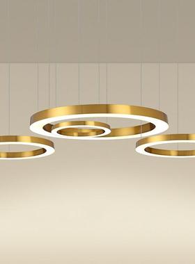 家直供L厂ED圆环形艺术吊现JL082代简约餐厅客厅灯店铺大造堂型工