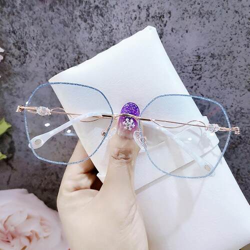 正品防蓝光防辐射素颜眼成品框近视女可无潮平光度数框配护镜眼睛